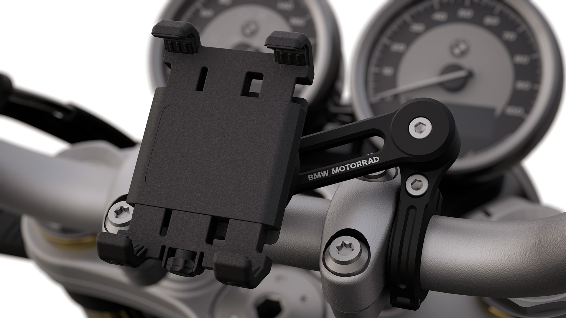 ConnectedRide Control and smartphone holder on the R 12 nineT from BMW Motorrad