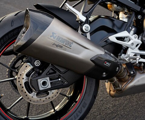S 1000 R HP titanium rear silencer