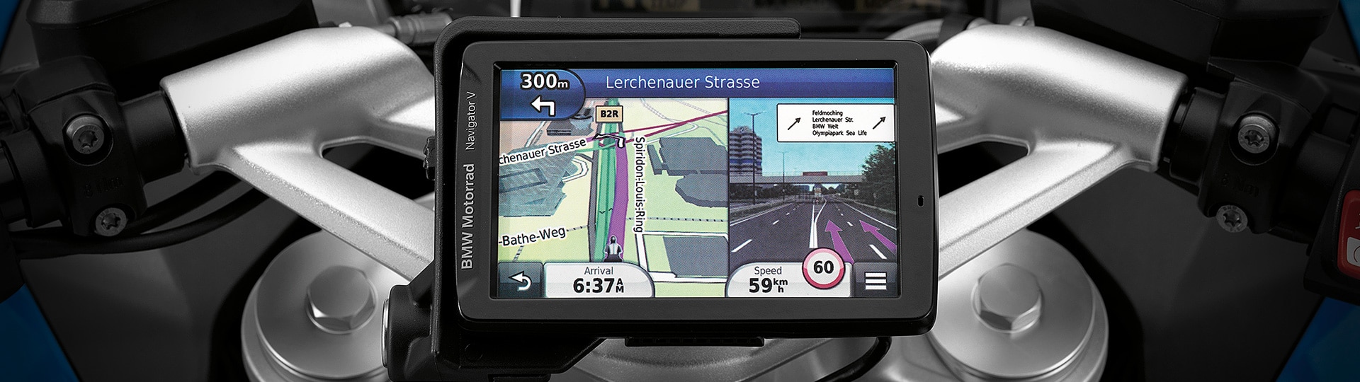 カーナビ  Motorrad Navigator V The new BMW Motorrad Navigator V. The state-of-the-art, safe and